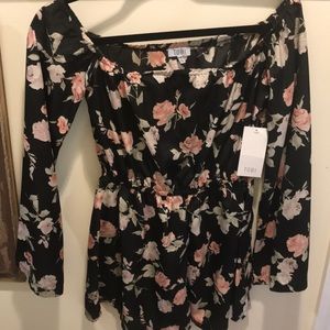 NWT off the shoulder romper